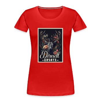 Dirndl Ersatz Dirndl Trachten Kostüm Dirndl Ersatz - Frauen Premium Bio T-Shirt - Rot - Vorne - Mia (176cm)