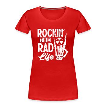 Technologie RAD, radiologue - T-shirt bio Premium Femme - rouge - Devant - Mia (176cm)