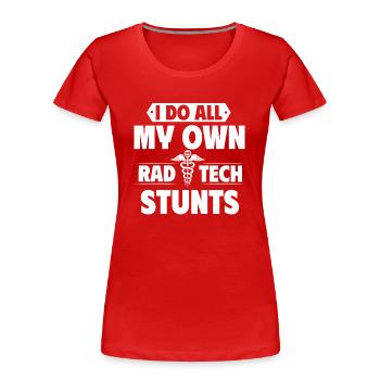 Technologie RAD, radiologue - T-shirt bio Premium Femme - rouge - Devant - Mia (176cm)