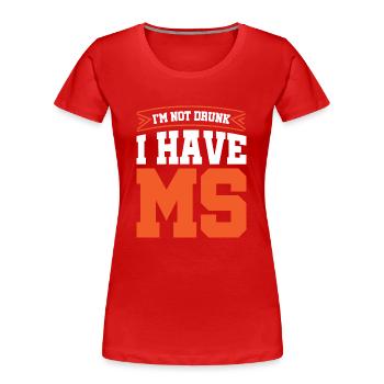Multiple Sklerose Awareness - Frauen Premium Bio T-Shirt - Rot - Vorne - Mia (176cm)