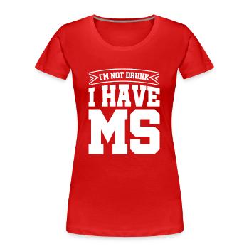 Multiple Sklerose Awareness - Frauen Premium Bio T-Shirt - Rot - Vorne - Mia (176cm)