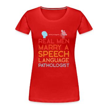 Speech Therapist Therapy Assistant - Frauen Premium Bio T-Shirt - Rot - Vorne - Mia (176cm)