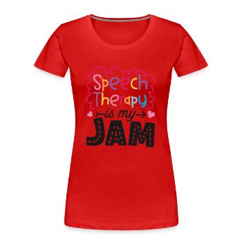 Speech Therapist Therapy Assistant - Frauen Premium Bio T-Shirt - Rot - Vorne - Mia (176cm)