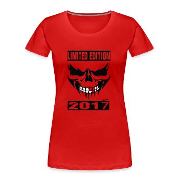 Limited Edition 2017 - Frauen Premium Bio T-Shirt - Rot - Vorne - Mia (176cm)