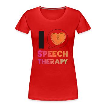 Speech Therapist Therapy Assistant - Frauen Premium Bio T-Shirt - Rot - Vorne - Mia (176cm)
