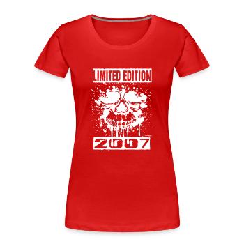 Limited Edition 2007 - Frauen Premium Bio T-Shirt - Rot - Vorne - Mia (176cm)