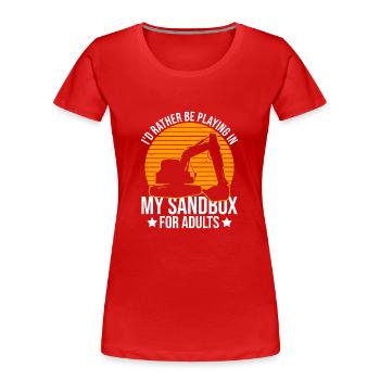 Baggerfahrer Bagger - Frauen Premium Bio T-Shirt - Rot - Vorne - Mia (176cm)