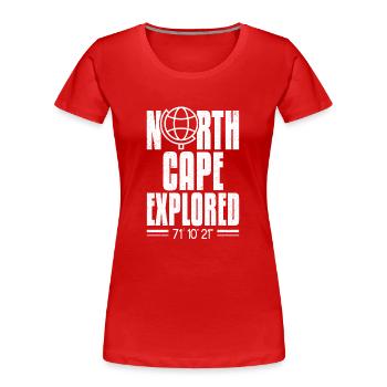 North Cape team tour design - Women's Premium Organic T-Shirt - red - Front - Mia (176cm)