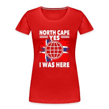 Nordkap/ North Cape team Round trip design - Women's Premium Organic T-Shirt - red - Front - Mia (176cm)