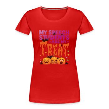 Speech Therapist Therapy Assistant - Frauen Premium Bio T-Shirt - Rot - Vorne - Mia (176cm)