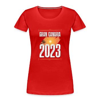 Gran Canaria 2023 - Women's Premium Organic T-Shirt - red - Front - Mia (176cm)