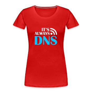 Computer-Netzwerktechnik Netzwerkingenieur - Frauen Premium Bio T-Shirt - Rot - Vorne - Mia (176cm)