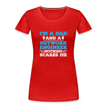 Computer-Netzwerktechnik Netzwerkingenieur - Frauen Premium Bio T-Shirt - Rot - Vorne - Mia (176cm)