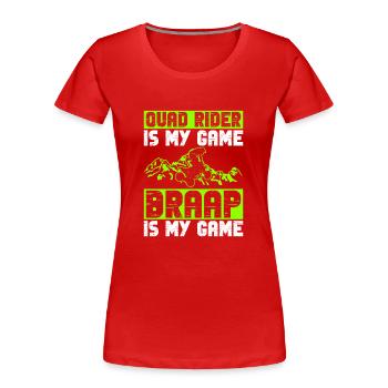 Quadfahrer Quad - Frauen Premium Bio T-Shirt - Rot - Vorne - Mia (176cm)