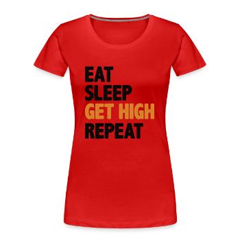 Cable fitter Electrician overhead line - Women's Premium Organic T-Shirt - red - Front - Mia (176cm)