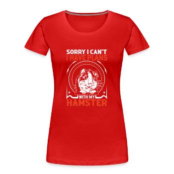 Hamster Liebhaber Hamster Geschenk - Frauen Premium Bio T-Shirt - Rot - Vorne - Mia (176cm)