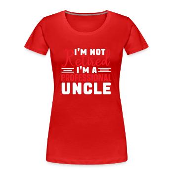 Bester Onkel Schlechter Einfluss Familie Geschenk - Frauen Premium Bio T-Shirt - Rot - Vorne - Mia (176cm)