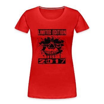Limited Edition 2017 - Frauen Premium Bio T-Shirt - Rot - Vorne - Mia (176cm)