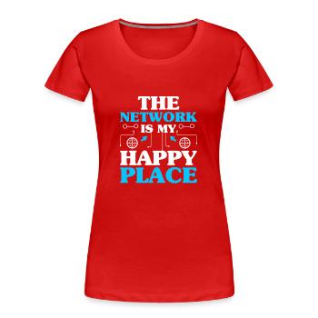 Computer-Netzwerktechnik Netzwerkingenieur - Frauen Premium Bio T-Shirt - Rot - Vorne - Mia (176cm)