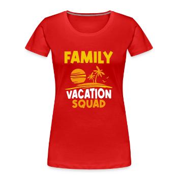 Family Holiday Squad Family Holiday Family - Women's Premium Organic T-Shirt - red - Front - Mia (176cm)