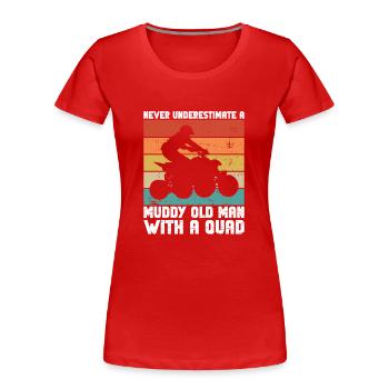 Quadfahrer Quad - T-shirt bio Premium Femme - rouge - Devant - Mia (176cm)