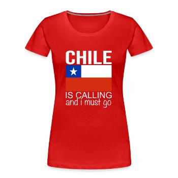 Citation Chili - T-shirt bio Premium Femme - rouge - Devant - Mia (176cm)