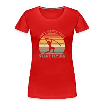 Stabhochsprung Stabhochspringen - T-shirt bio Premium Femme - rouge - Devant - Mia (176cm)