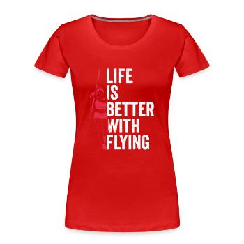 Stabhochspringerin Stabhochspringen - T-shirt bio Premium Femme - rouge - Devant - Mia (176cm)
