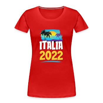 Italia 2023 - Frauen Premium Bio T-Shirt - Rot - Vorne - Mia (176cm)