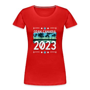 Gran Canaria 2023 - Women's Premium Organic T-Shirt - red - Front - Mia (176cm)