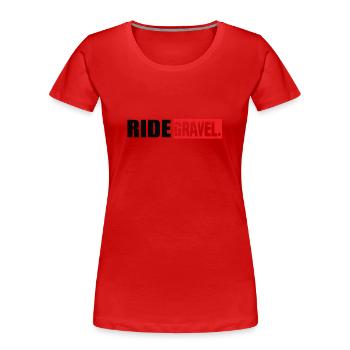 Rouler Gravier - T-shirt bio Premium Femme - rouge - Devant - Mia (176cm)