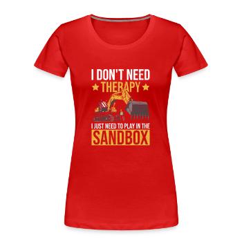 Bagger Baggerfahrer - Frauen Premium Bio T-Shirt - Rot - Vorne - Mia (176cm)