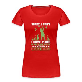 Wachteljagd Wachtel Jäger - T-shirt bio Premium Femme - rouge - Devant - Mia (176cm)