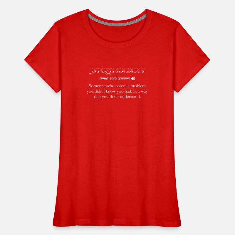Programmierer Lustige Definition Codierung Humor Computer Frauen Premium Bio T-Shirt