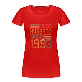 30th Wedding Anniversary Best Husband since 1993 - Women's Premium Organic T-Shirt - red - Front - Mia (176cm)