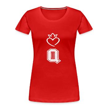 Queen - Frauen Premium Bio T-Shirt - Rot - Vorne - Mia (176cm)