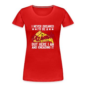 Pizzabäcker Pizzabacken Pizza - Frauen Premium Bio T-Shirt - Rot - Vorne - Mia (176cm)
