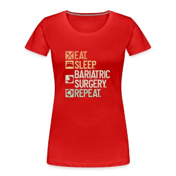 Magenchirurg - Frauen Premium Bio T-Shirt - Rot - Vorne - Mia (176cm)