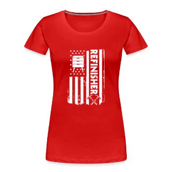 USA Refinisher - Möbel Flipping - Frauen Premium Bio T-Shirt - Rot - Vorne - Mia (176cm)