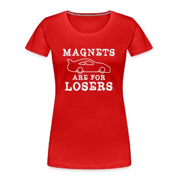 Slot car, slot car racing - Women's Premium Organic T-Shirt - red - Front - Mia (176cm)