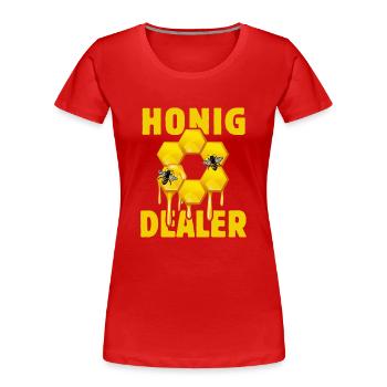 Bienenflüsterer - Biene - Imker- Honigdealer - Frauen Premium Bio T-Shirt - Rot - Vorne - Mia (176cm)