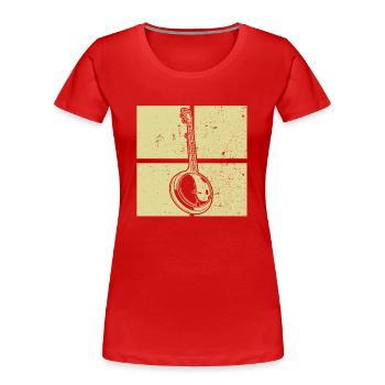 Banjo Banjo player Banjoist - Women's Premium Organic T-Shirt - red - Front - Mia (176cm)