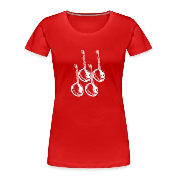 Banjo Banjo player Banjoist - Women's Premium Organic T-Shirt - red - Front - Mia (176cm)