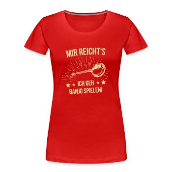 Banjo Banjospieler Banjoist - Frauen Premium Bio T-Shirt - Rot - Vorne - Mia (176cm)