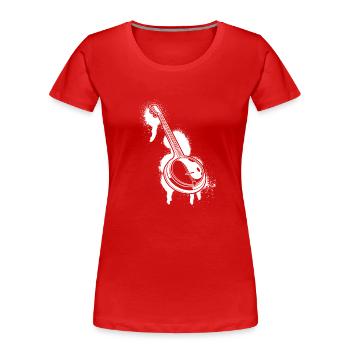 Banjo Banjo player Banjoist - Women's Premium Organic T-Shirt - red - Front - Mia (176cm)