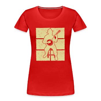 Banjo Banjo player Banjoist - Women's Premium Organic T-Shirt - red - Front - Mia (176cm)