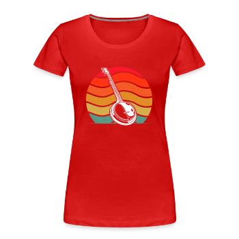 Banjo Banjo player Banjoist - Women's Premium Organic T-Shirt - red - Front - Mia (176cm)