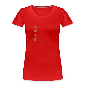 Camping Camping Campfire - Women's Premium Organic T-Shirt - red - Front - Mia (176cm)