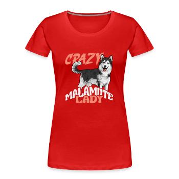 Alaskan Malamute Hund - Frauen Premium Bio T-Shirt - Rot - Vorne - Mia (176cm)