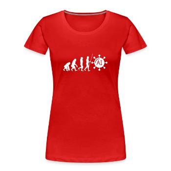 Artificial Intelligence Ai Chat - Frauen Premium Bio T-Shirt - Rot - Vorne - Mia (176cm)